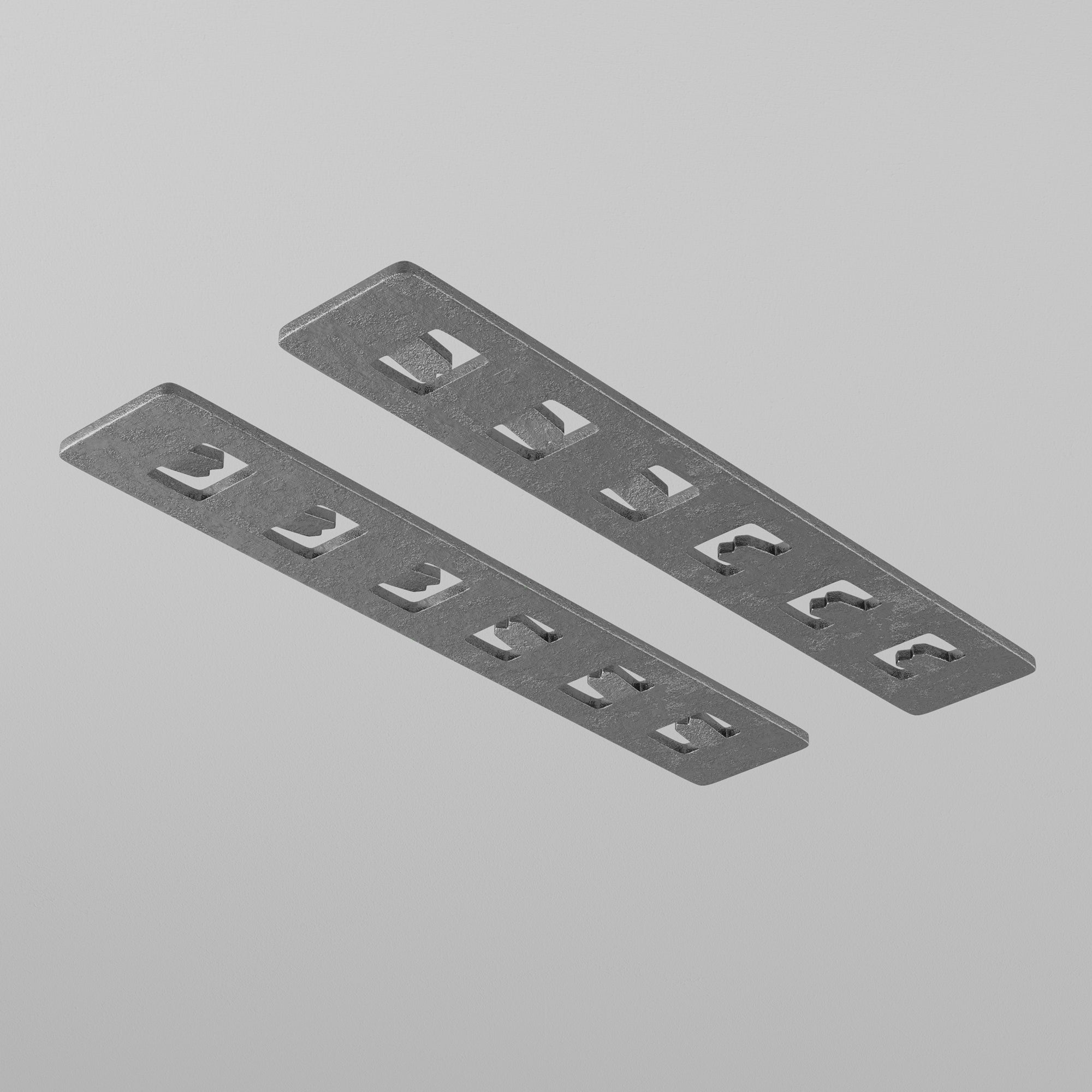Straight connector 2 pcs Exility recessed grey