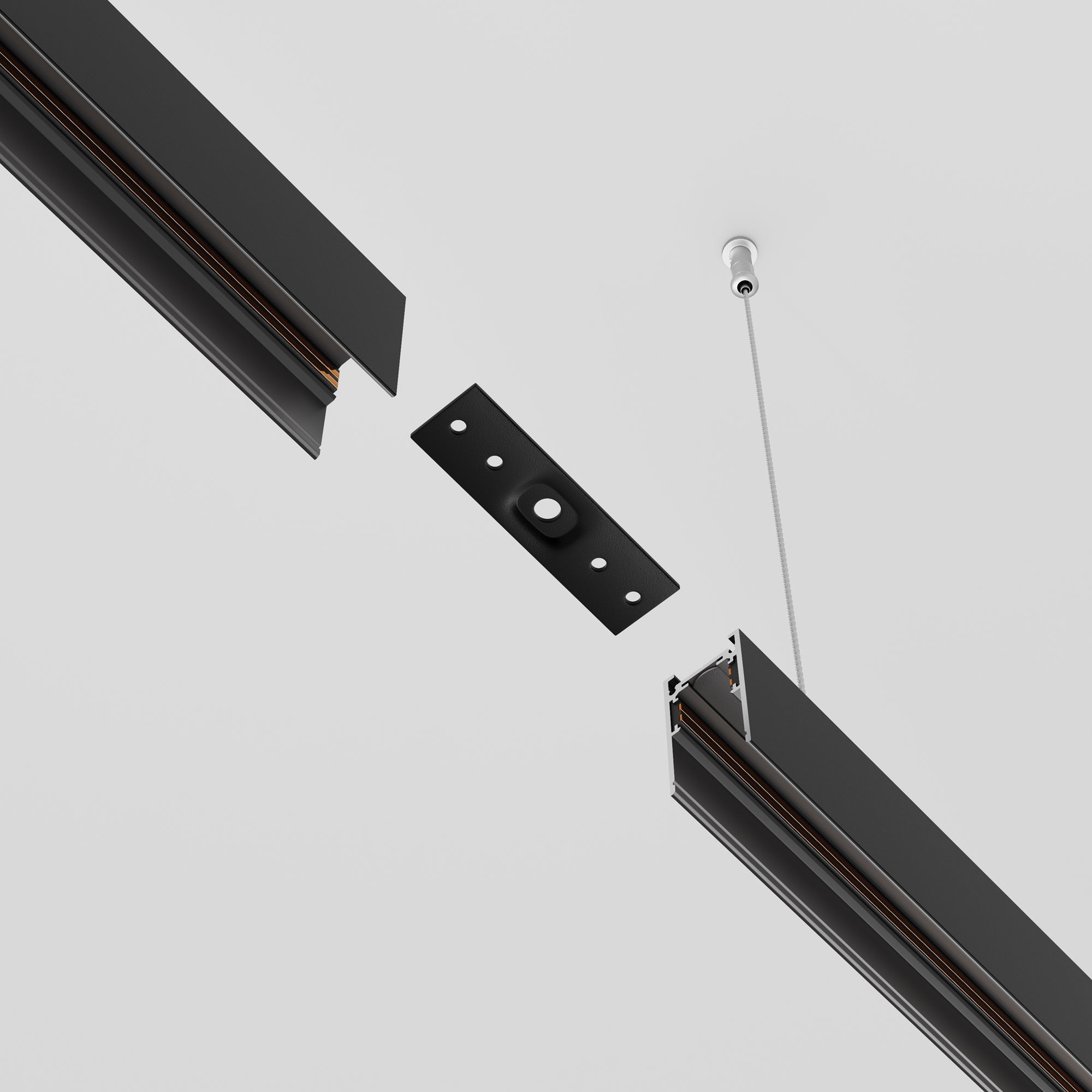 Straight connector Exility surface-mounted