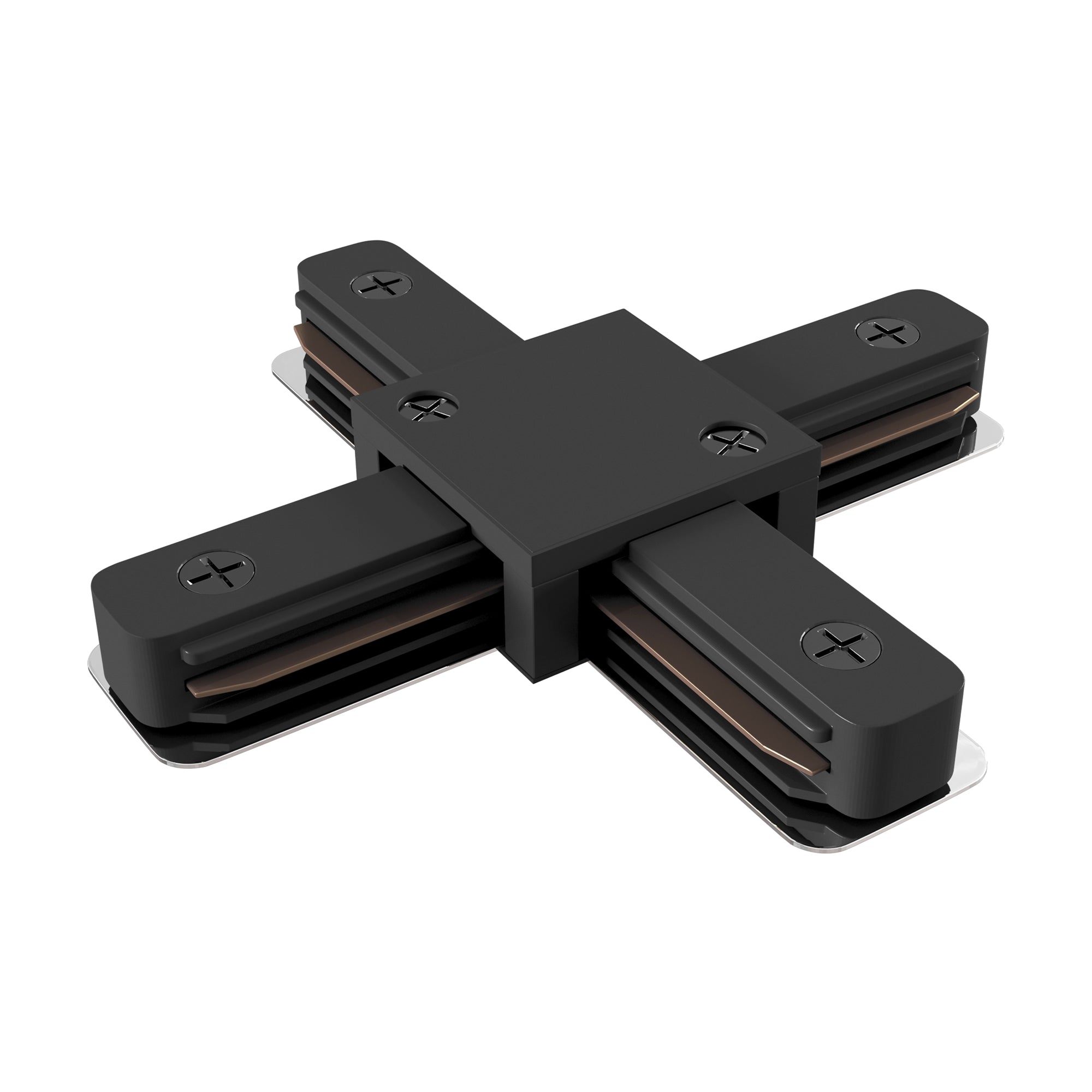 X-connector Unity Components for surface-mounted track system