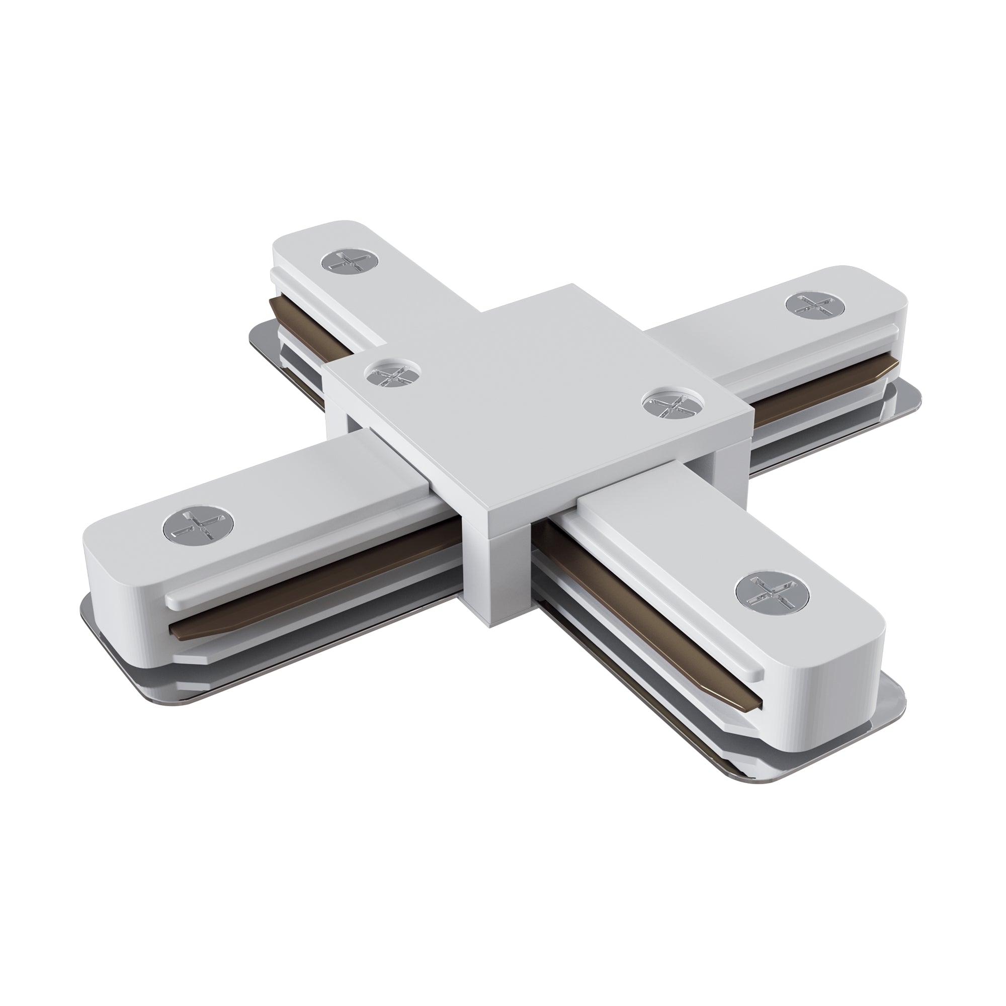 X-connector Unity Components for surface-mounted track system