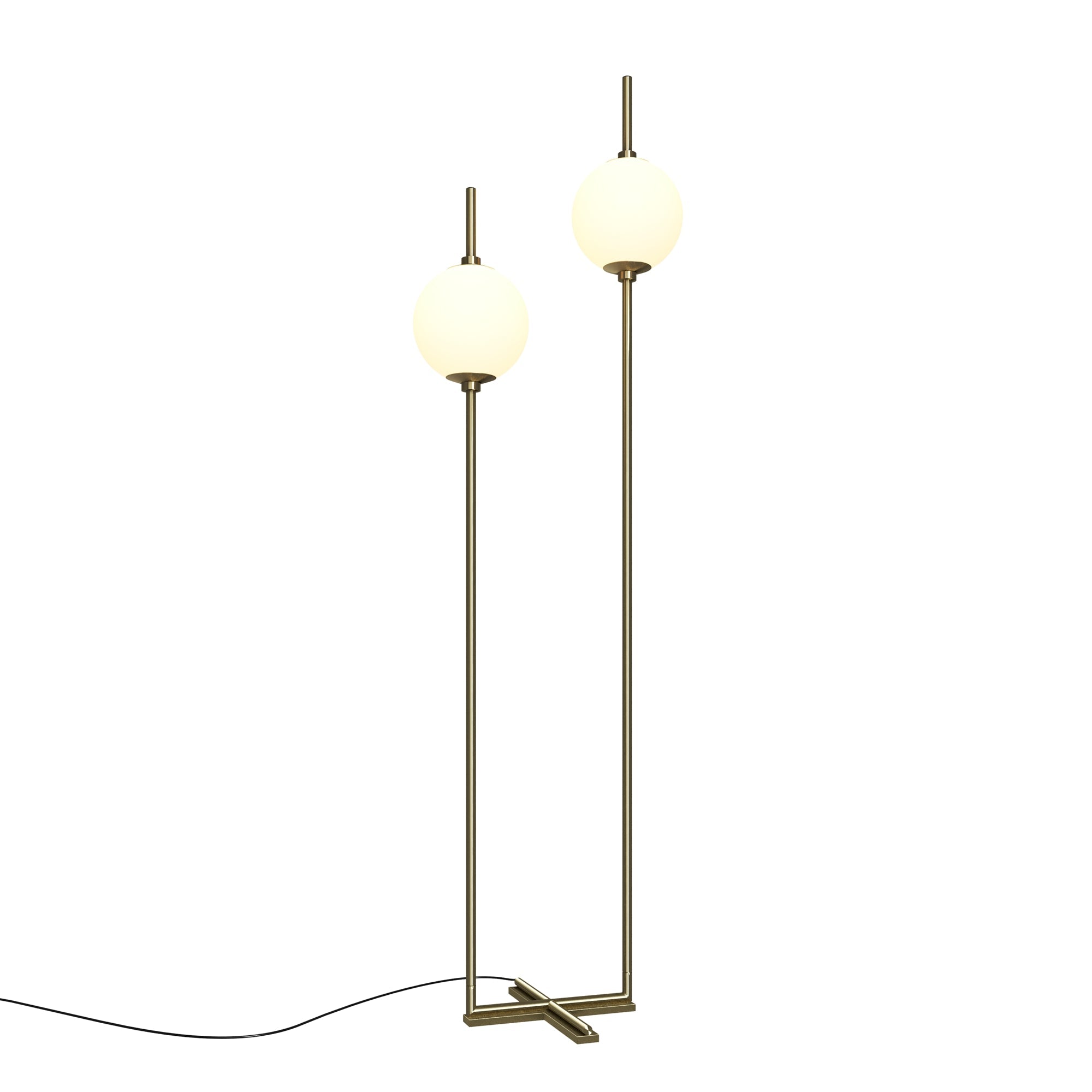 The Sixth Sense Floor lamp Integrated LED - Black & White/Brass & White Finish