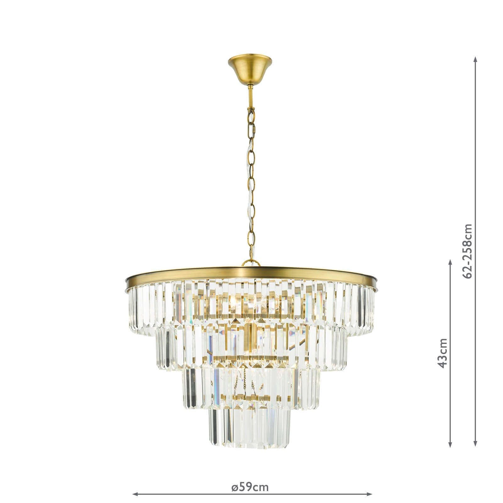 Rhapsody 6/12Lt Crystal Ceiling Light - Bronze & Crystal IP20