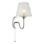 Rimaz Bathroom Wall Light IP44- Polished Chrome and Ribbed Glass