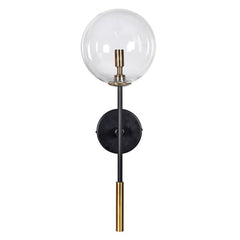 Olwen Black and Gold Glass Orb Wall Light