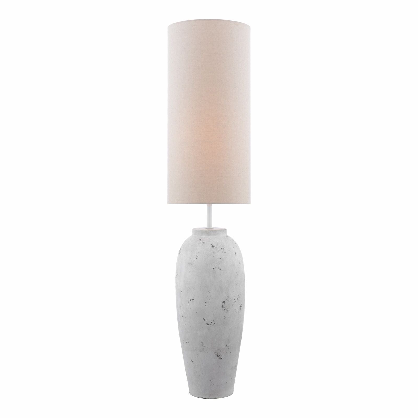 Roetta Floor Lamp-  White and Natural With Shade