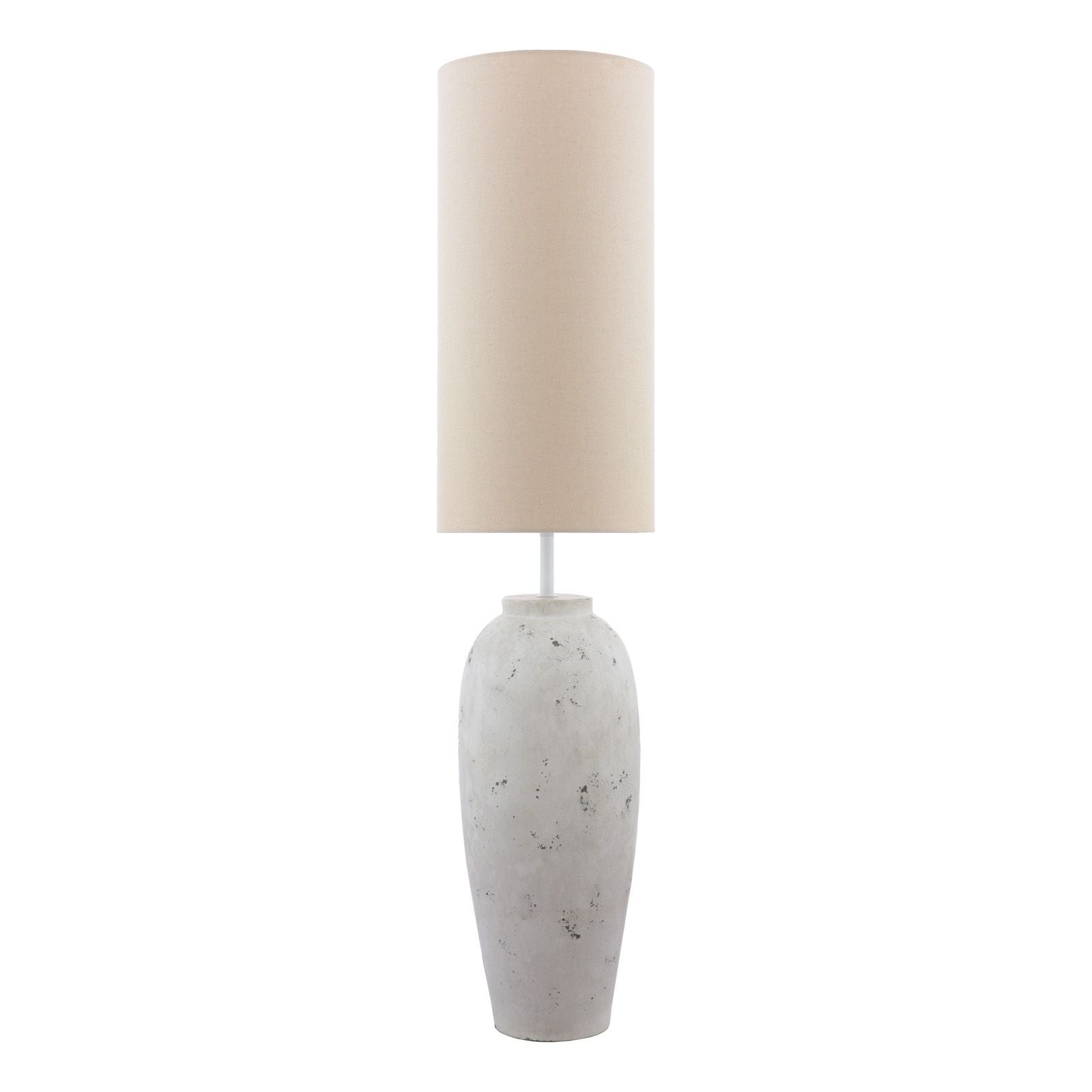 Roetta Floor Lamp - White and Natural With Shade