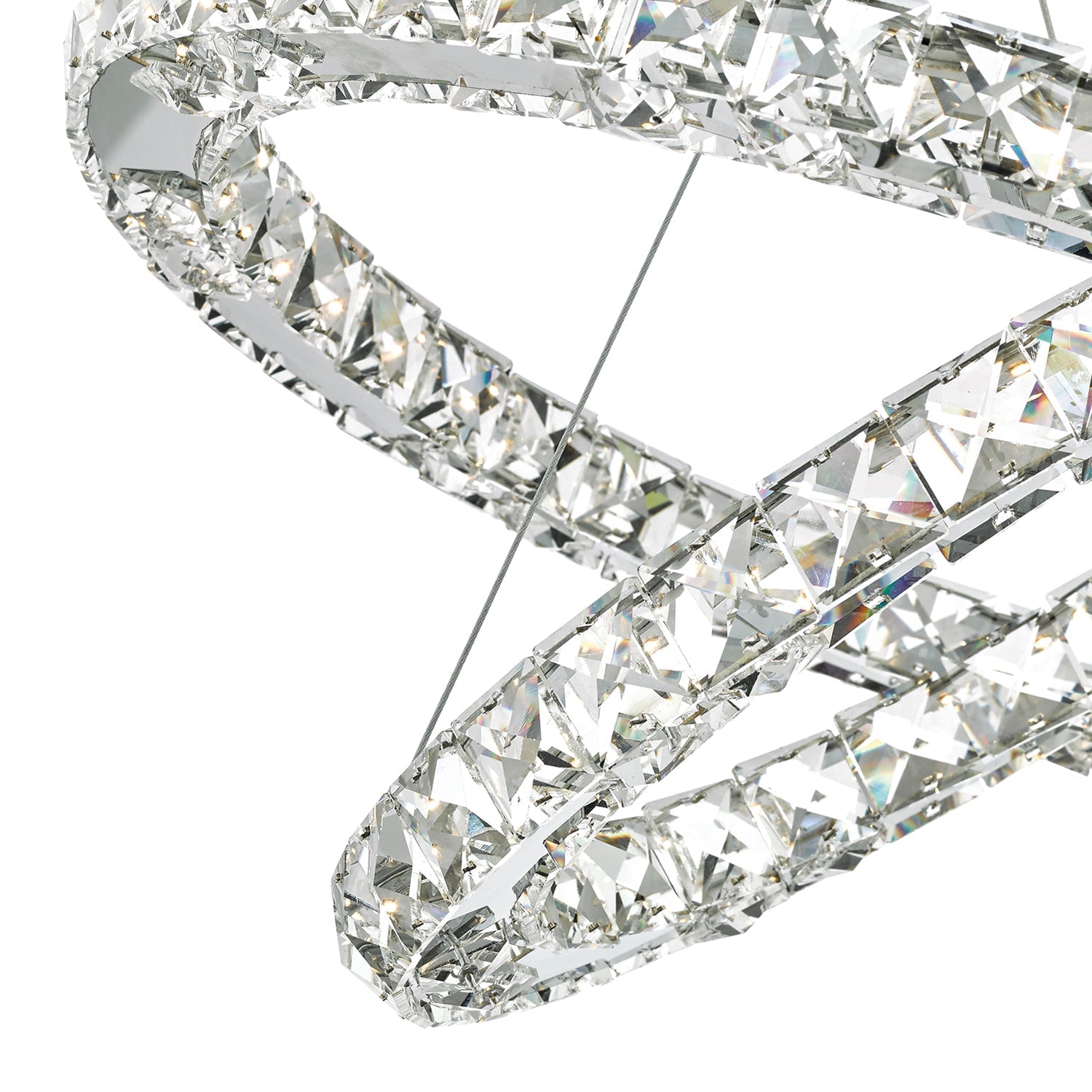 Roma LED Fitting Crystal with Chrome Dimmable