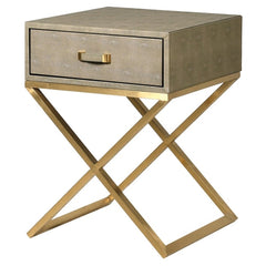 Osbourne Faux Shagreen Single Drawer