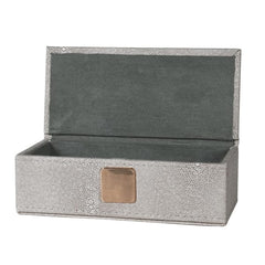 Shagreen Trinket Case - Ivory / Grey