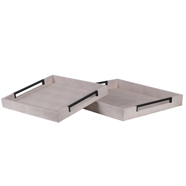 Set of 2 Ivory Trays - Christmas Gift