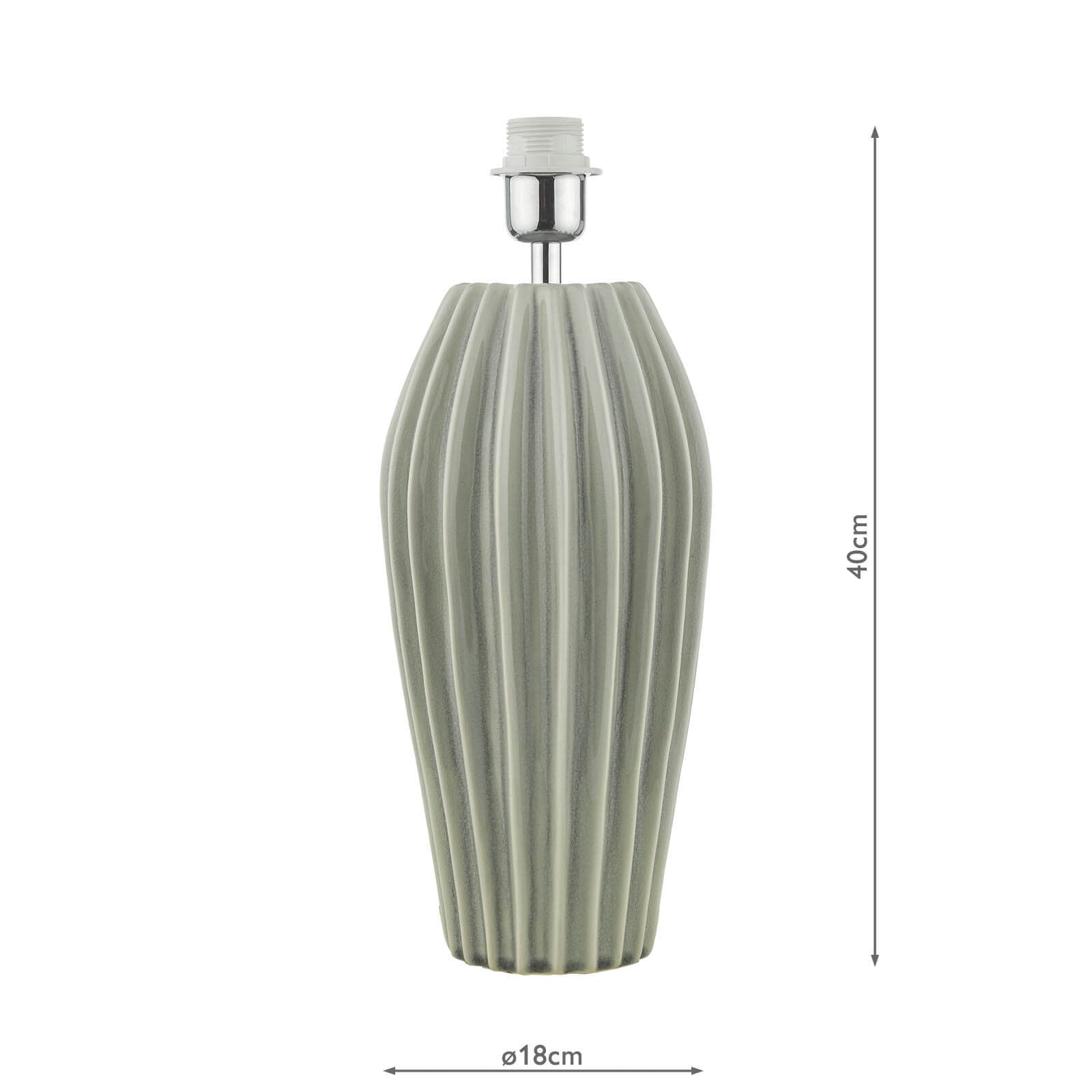 Rosario Table Lamp Grey Crackle Glaze