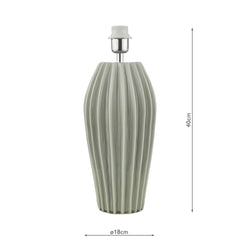 Rosario Table Lamp Grey Crackle Glaze