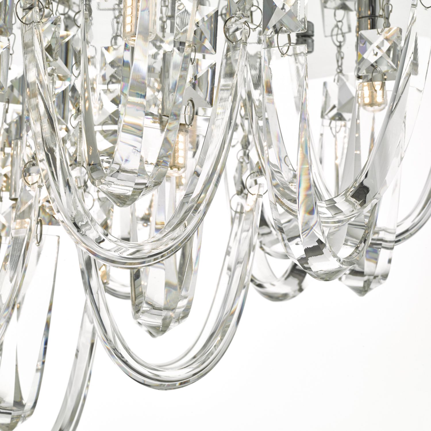 Roxanne 7Lt Flush Light  - Polished Chrome & Crystal
