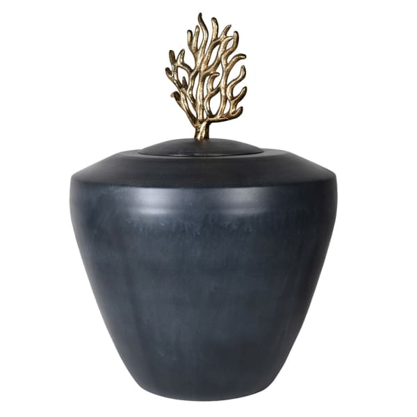 Gold Coral Lidded Jar - Christmas Gift