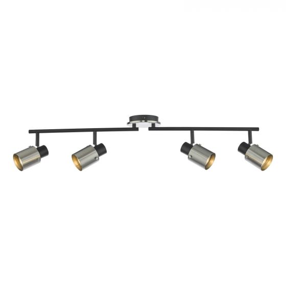 Ryan 4Lt Bar Spotlight - Brushed Nickel/Matt Black