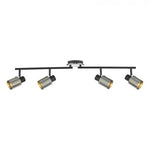 Ryan 4Lt Bar Spotlight - Brushed Nickel/Matt Black