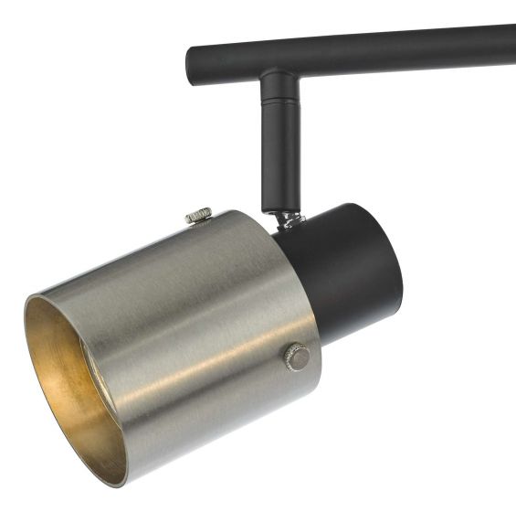 Ryan 4Lt Bar Spotlight - Brushed Nickel/Matt Black