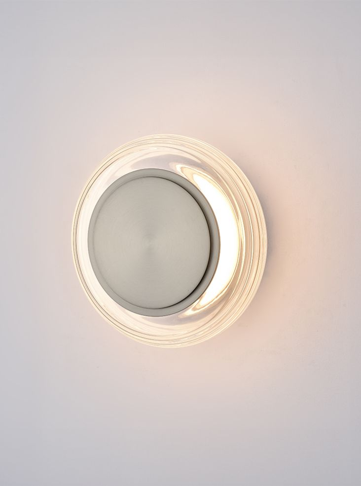 Palma LED Ceiling / Wall Light- Painted Grey/ Satin Nickel