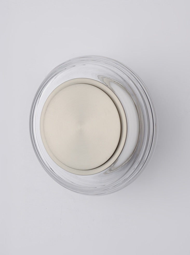Palma LED Ceiling / Wall Light- Painted Grey/ Satin Nickel