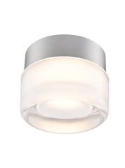 Palma LED Ceiling / Wall Light- Painted Grey/ Satin Nickel