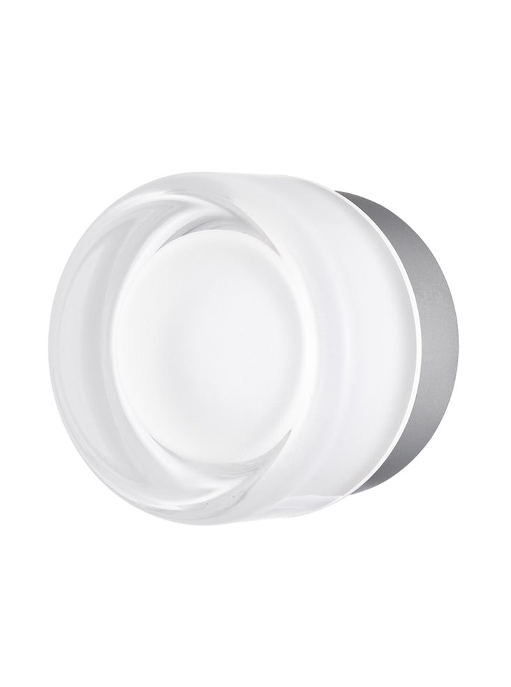 Palma LED Ceiling / Wall Light- Painted Grey/ Satin Nickel