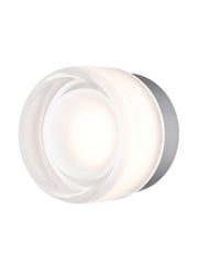 Palma LED Ceiling / Wall Light- Painted Grey/ Satin Nickel