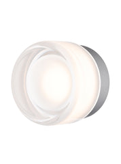 Palma LED Ceiling / Wall Light- Painted Grey/ Satin Nickel