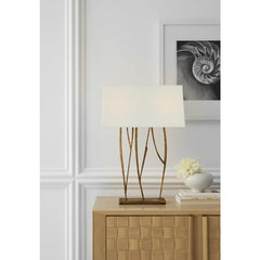 Aspen Console Lamp- Blackened Rust/ Gilded Iron Finishes