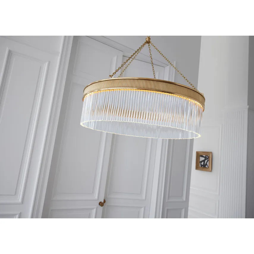 Menil Small/ Large Chandelier- Bronze/ Soft Brass Finish