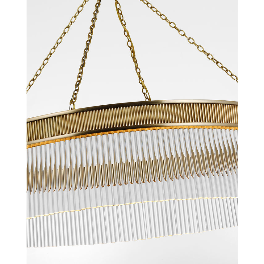 Menil Small/ Large Chandelier- Bronze/ Soft Brass Finish