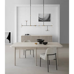 Calvino Large Linear Island Pendant - Brass & Black