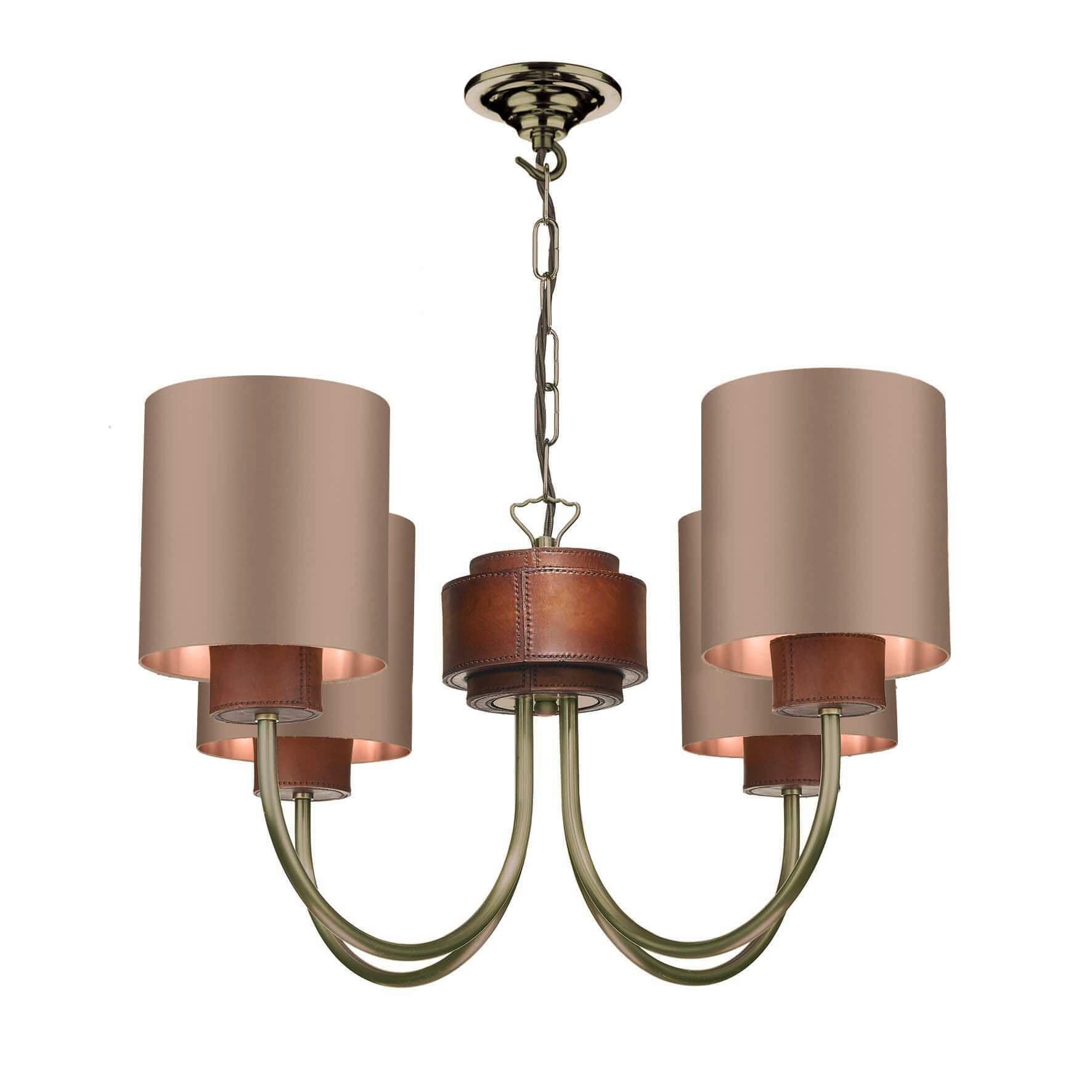 David Hunt Saddler 4 Light  Multi-Arm Pendant in Antique Brass Base Only
