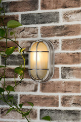 Salcombe Outdoor Wall Light IP44 - Matt Black/Stainless Steel