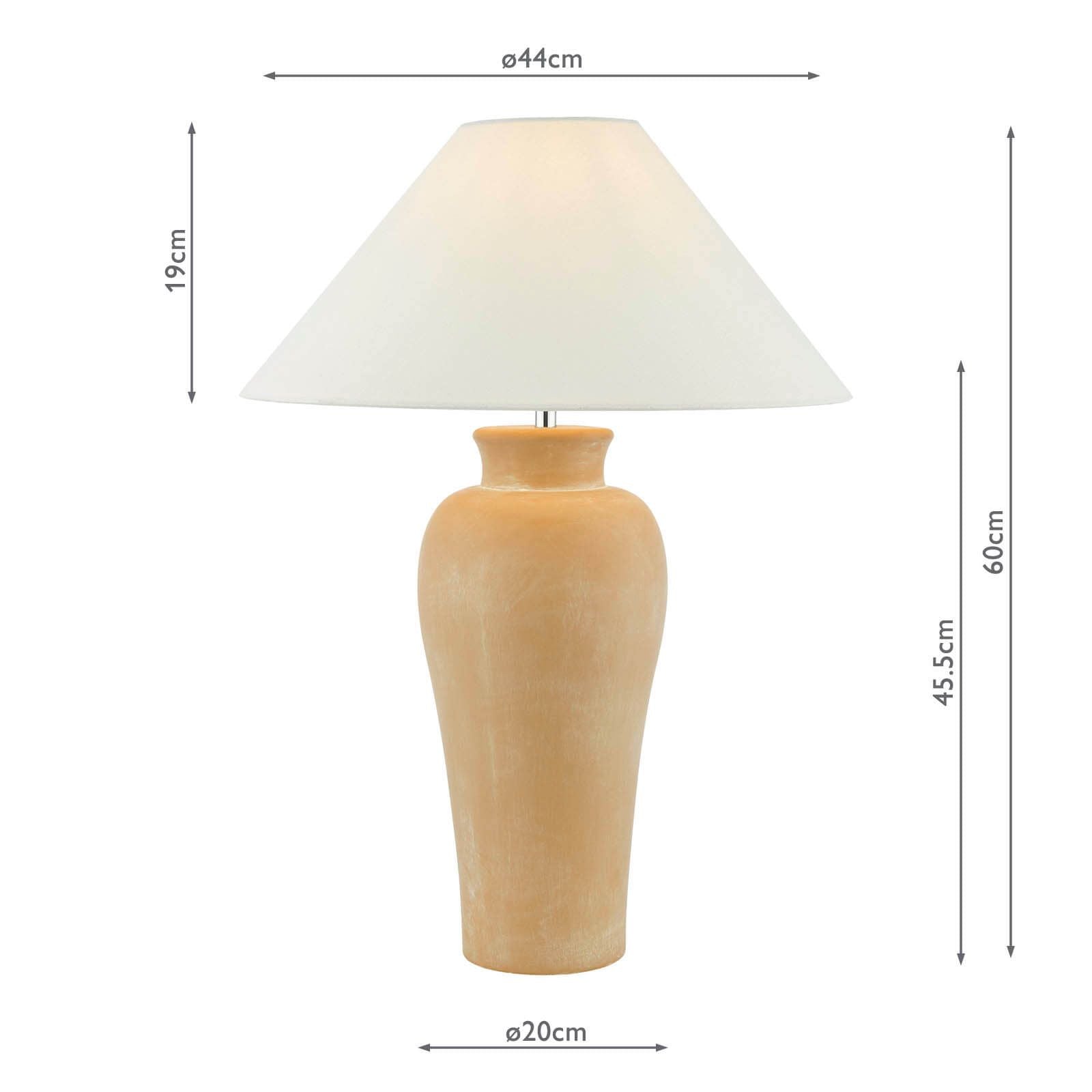 Sasha Terracotta Table Lamp With Shade