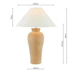 Sasha Terracotta Table Lamp With Shade