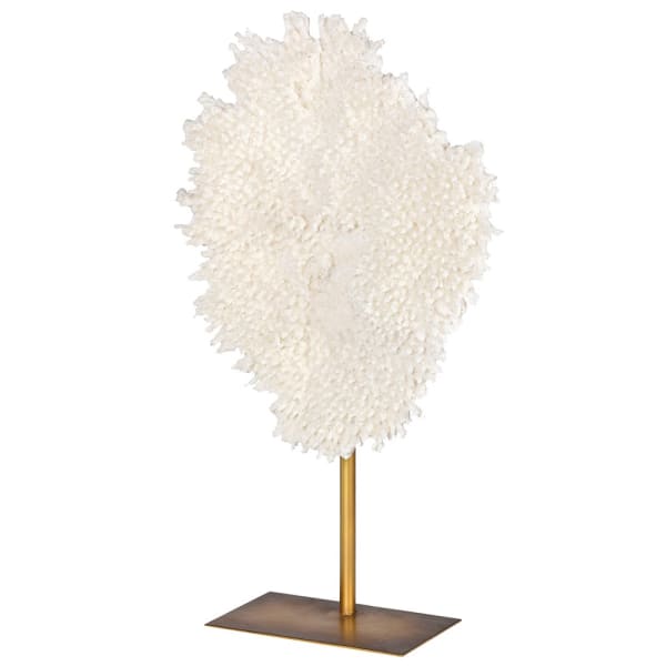 Small White Faux Coral On Stand Ornament - Christmas Gift