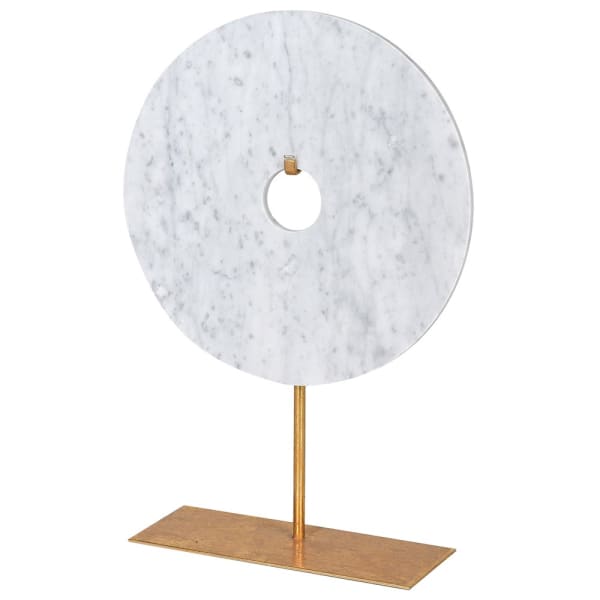 Large White Marble Disc On Stand- Christmas Gift