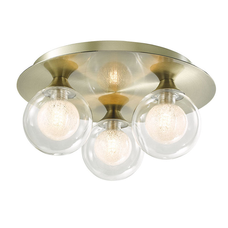 Acqua Globe 3/6Lt Bathroom Ceiling Light - Black Finish IP44