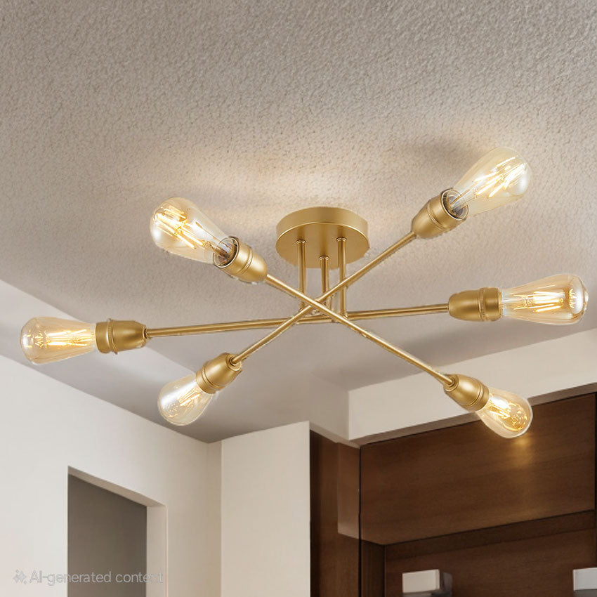 Venus 6Lt Semi Flush- Various Colours