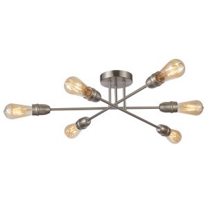 Venus 6Lt Semi Flush- Various Colours