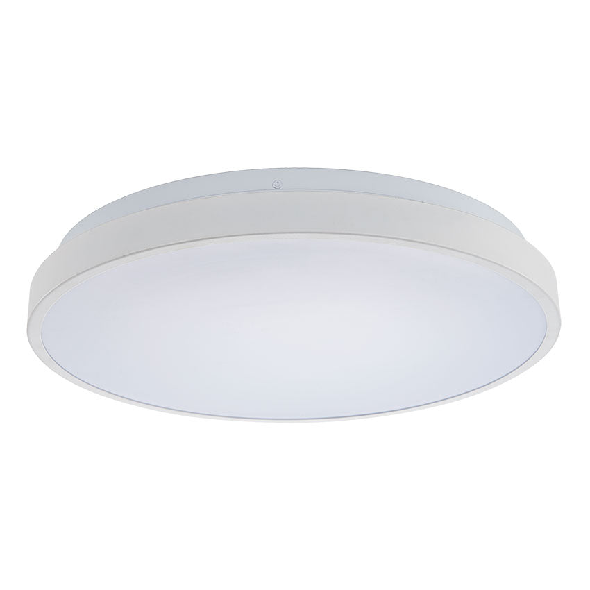 18W LED Bathroom Flush Ceiling Light IP44 - Black/White/Gold