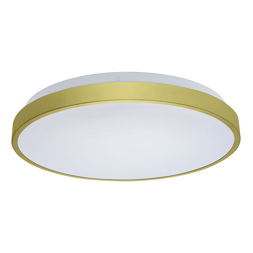 24W LED Bathroom Flush Ceiling Light IP44 - Gold - Promotional Offer