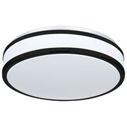 15W LED Bathroom Flush Light IP44 - Black - Promotional Offer