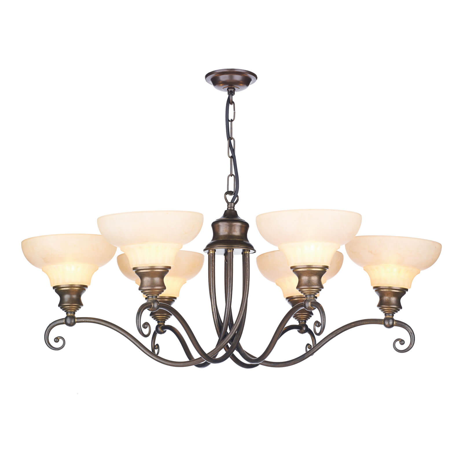 David Hunt Stratford 3/6Lt Multi-Arm Pendant Aged Brass