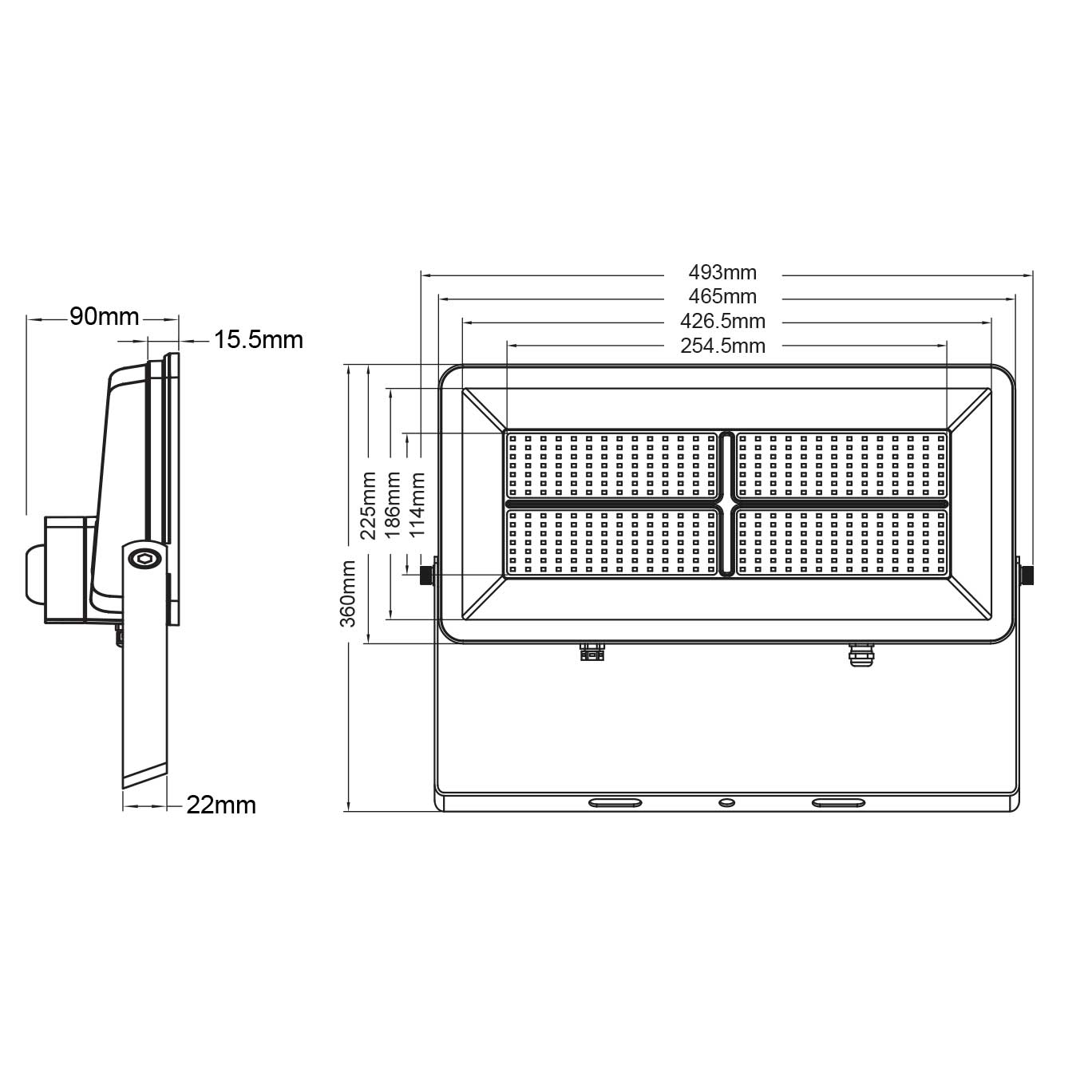 LED Multi Watt Floodlight (100w, 150w, 200w)IP65 4000K