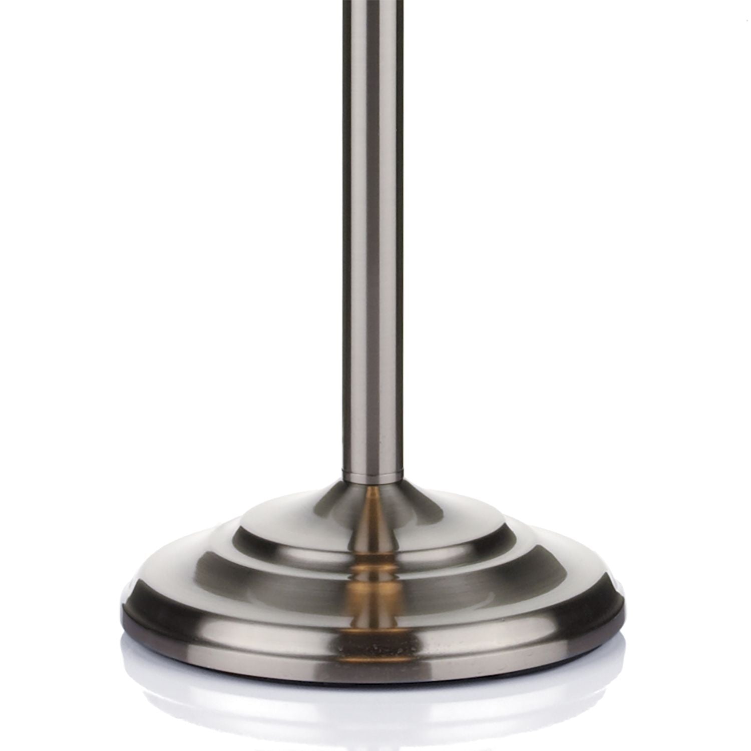 Siam Floor Lamp Antique Brass/ Satin Chrome With Shade E27