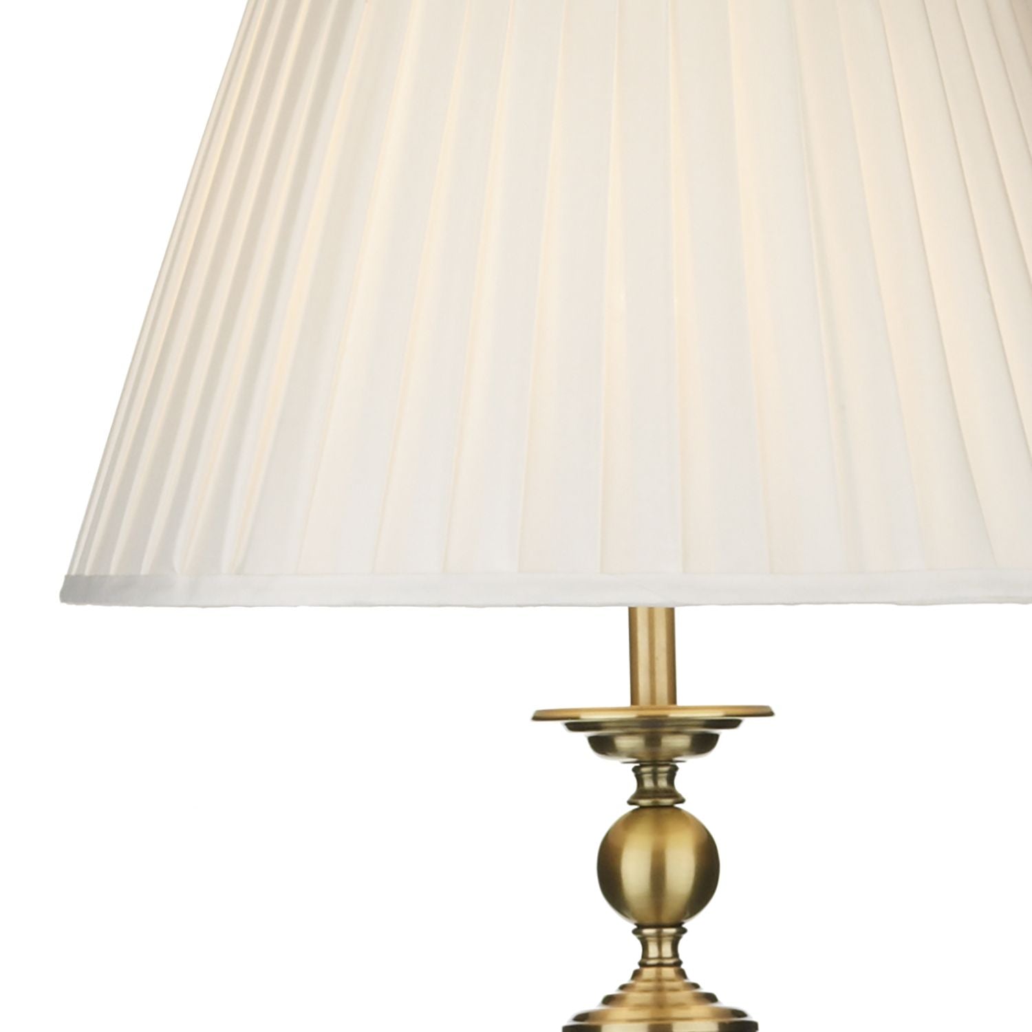 Siam Floor Lamp Antique Brass/ Satin Chrome With Shade E27