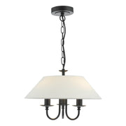 Sivan 3/6 Light Pendant Matt Black With Shade