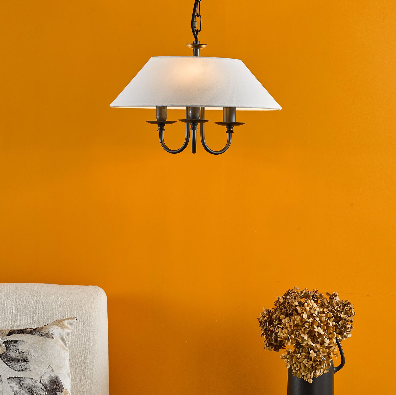 Sivan 3/6 Light Pendant Matt Black With Shade