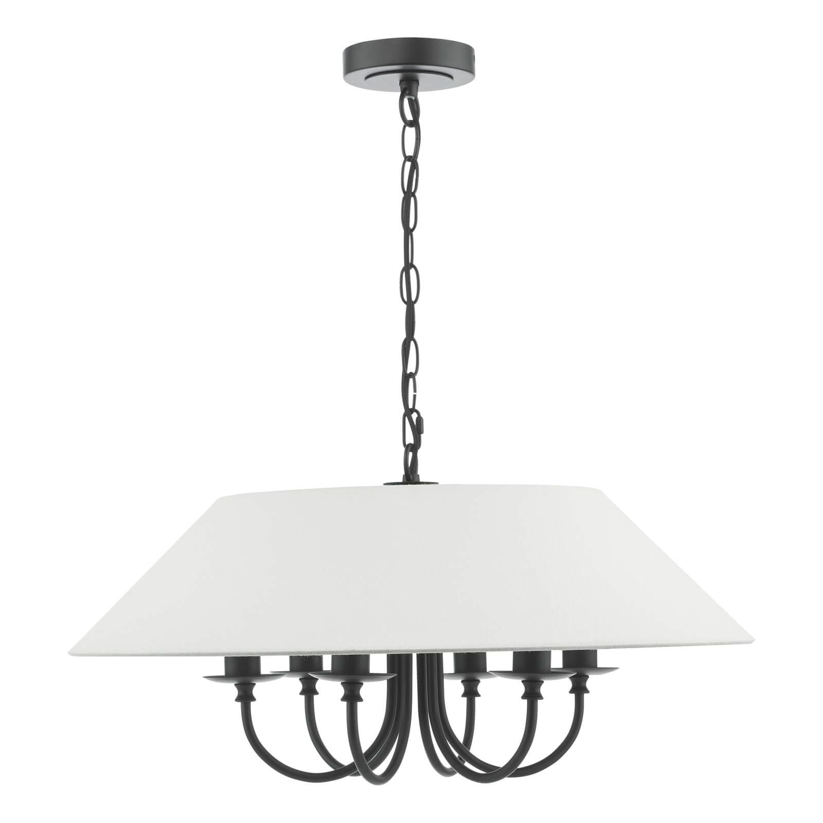 Sivan 3/6 Light Pendant Matt Black With Shade